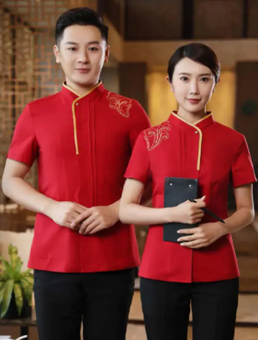 工作服，酒店工作服，紅色酒店工作服，工作服制服