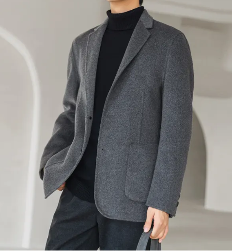 全毛面料男士西服上衣，西服定制